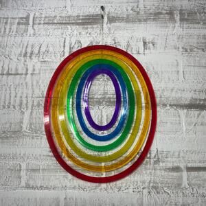 Rainbow Acrylic Rings Wind Chime